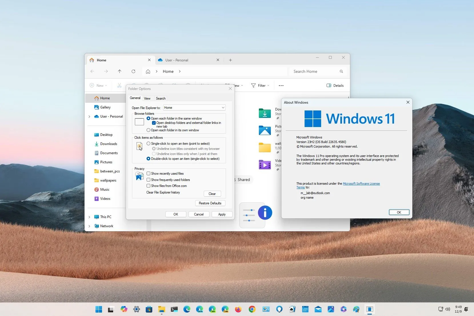 Windows 11 通过内部版本 22635.4580(测试版)使文件资源管理器上的选项卡更加有用 - 数字指南