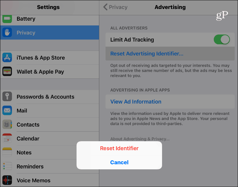 在 Android 或 iOS 上限制廣告跟踪並重置您的廣告 ID - 数字指南